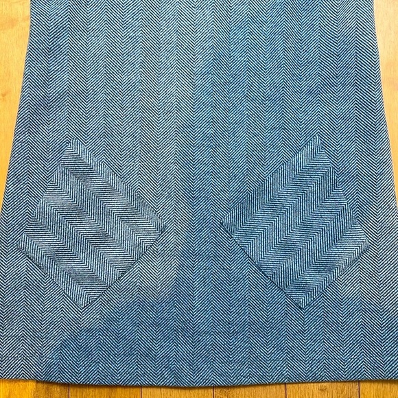 Birds of North America Millerbird dress 12 blue herringbone twill shortsleeve - Picture 8 of 13